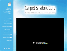 Tablet Screenshot of carpetandfabriccare.co.uk